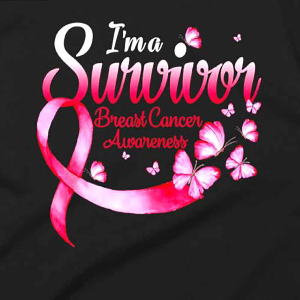 Pink Butterfly I’m A Survivor Breast Cancer Awareness Pink Bow Butterfly Shirt