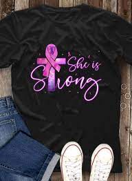 She Is Strong Christ Breast Cancer Awarenessshirt