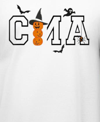 CMA Nurse Halloween Ghost Pumpkin Hat Witch Spooky shirt