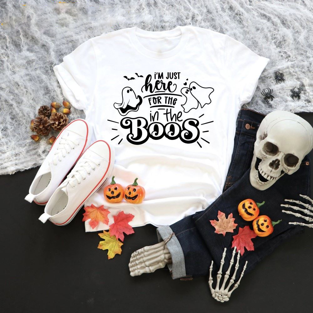 I'm Just Here For The In The Boos Baby Ghost Bat Halloween Party shirt 3 I'm Just Here For The In The Boos Baby Ghost Bat Halloween Party shirt