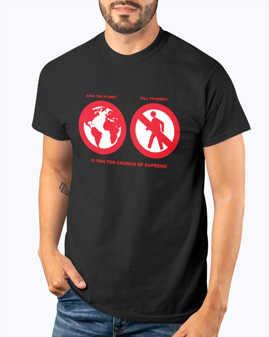 Save The Planet Kill Yourself Graphic T Shirt