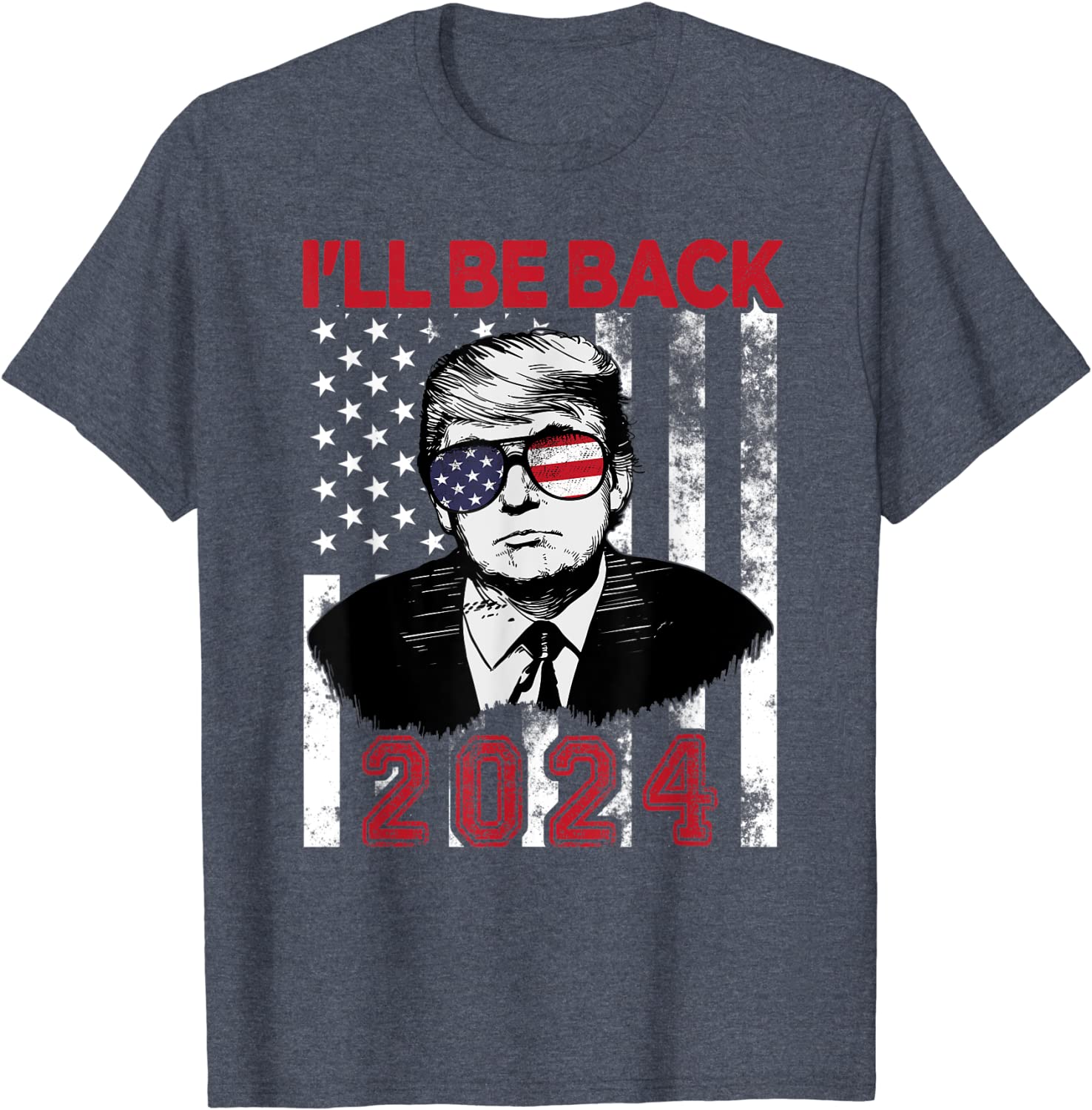 Trump 2024 America Flag I'll Be Back SHIRT