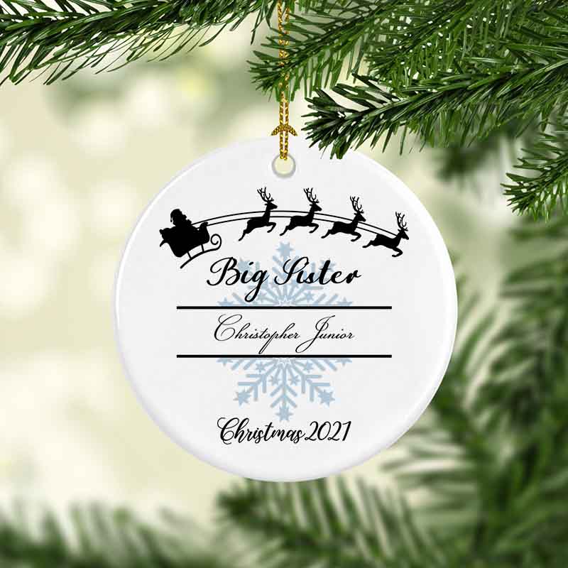 Personalized Sister Ornament Custom Name Special Gift For Christmas 3 Personalized Sister Ornament Custom Name Special Gift For Christmas