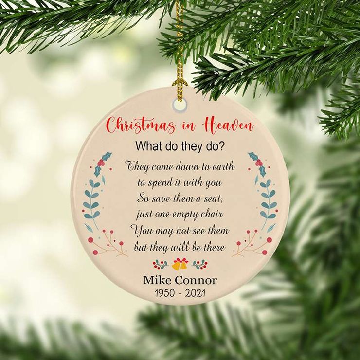 Christmas In Heaven Ornament  Ornament Custom Name