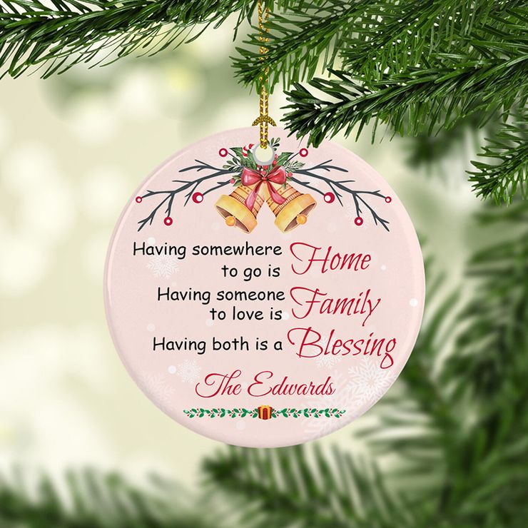 Home Family Blessing Ornament Ornament Custom Name