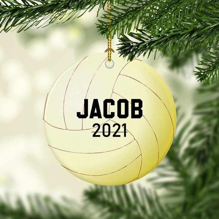 Volleyball Ornament Custom Name 3 Volleyball Ornament Custom Name