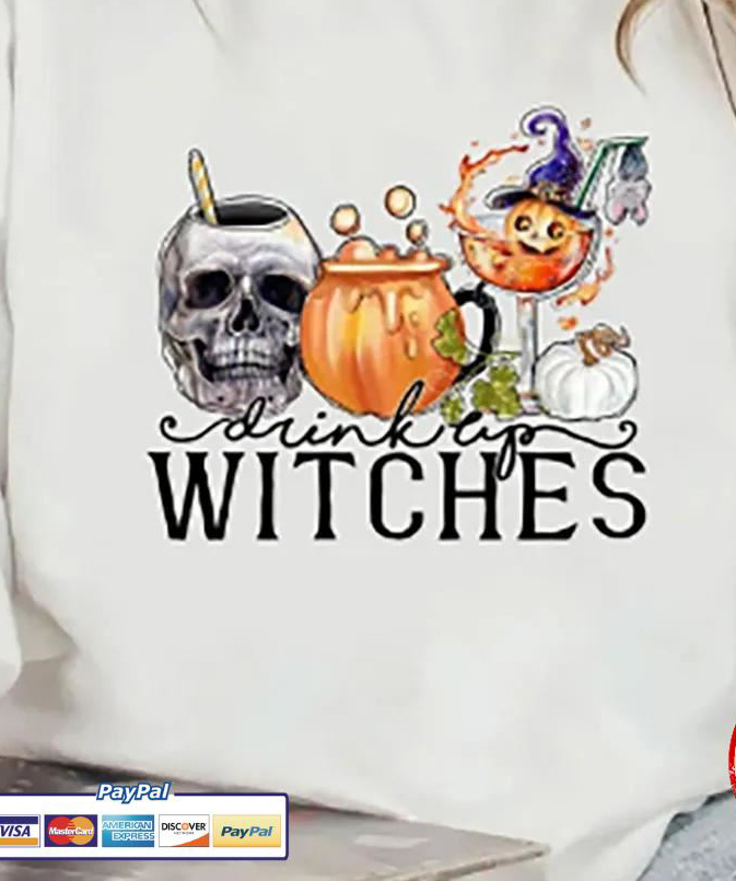 Drink Up Witches Shirt Cute Halloween Party shirt
