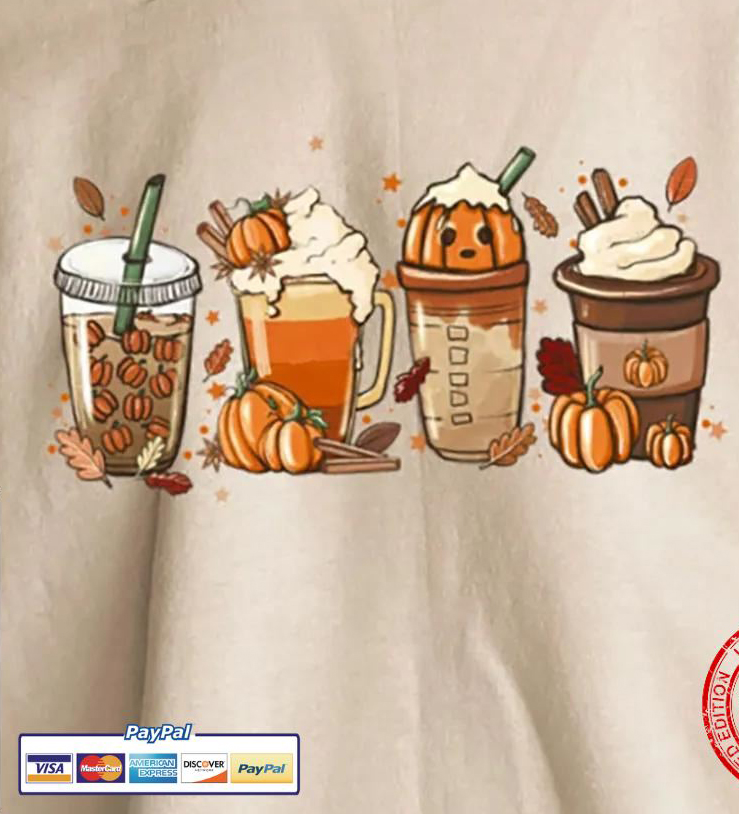 Drinking Coffee Fall Coffee Halloween Pumpkin Latt shirt 4 Drinking Coffee Fall Coffee Halloween Pumpkin Latt shirt