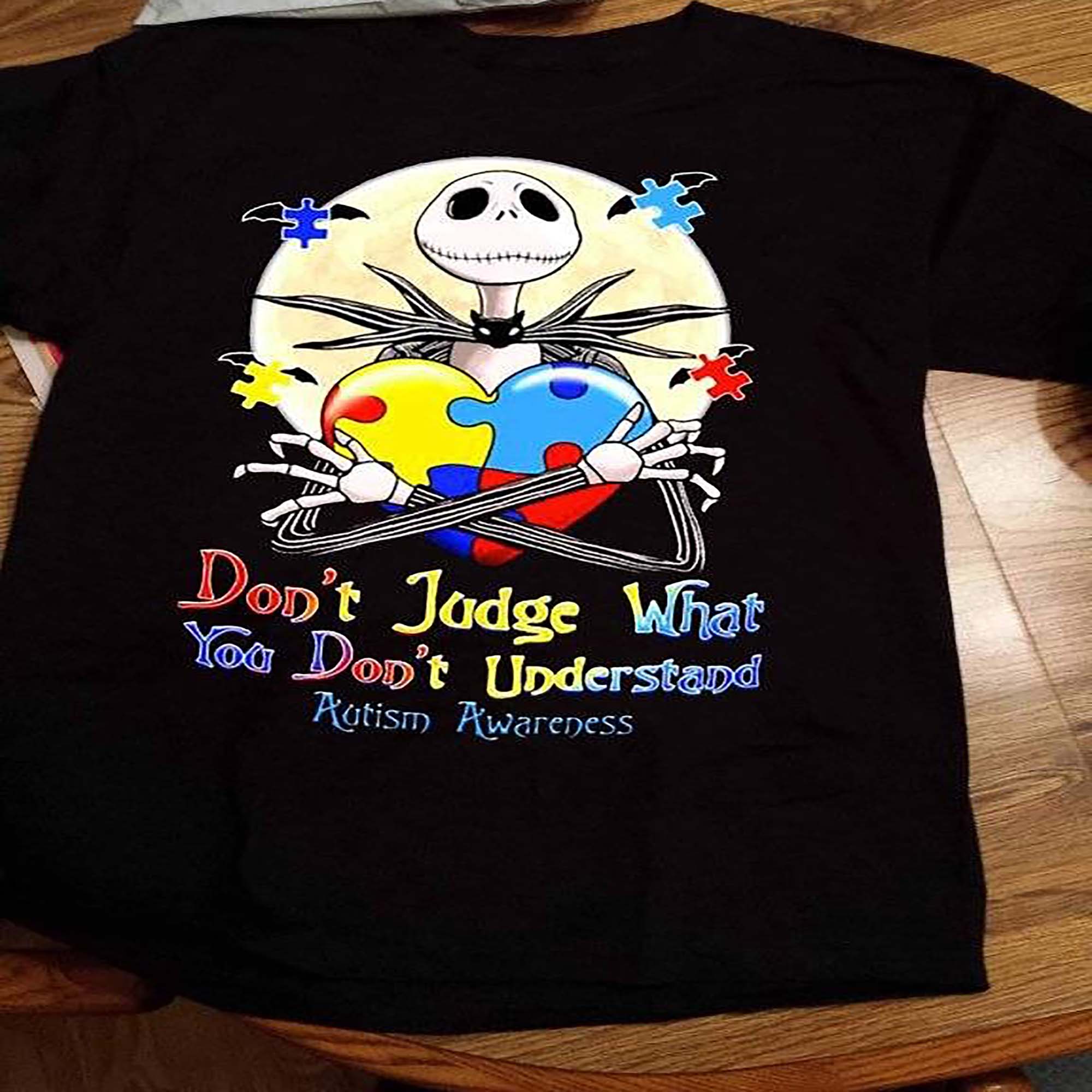 Jack Skellington Don't Judge What You Don't Understand Autism Awareness shirt