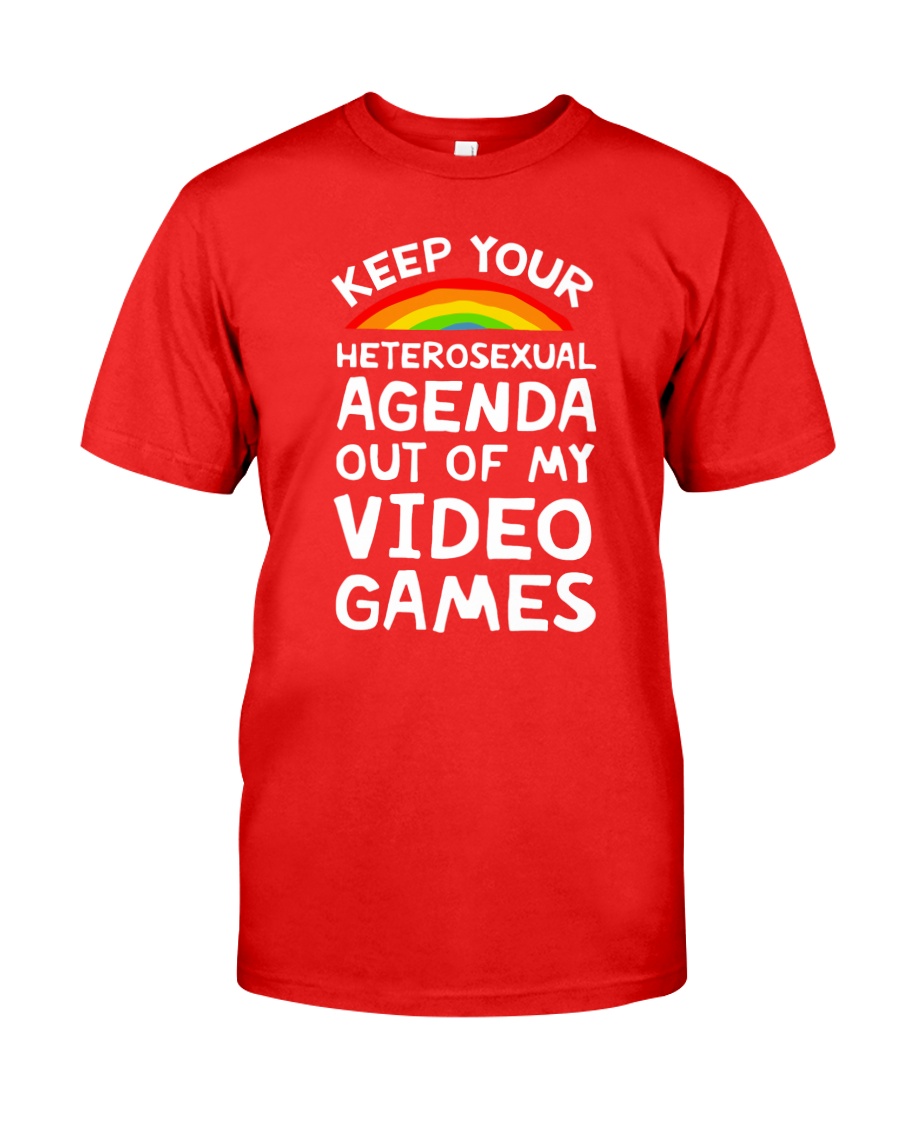 Keep Your Heterosexual Agenda Out Of My Video Game Raibow shirt