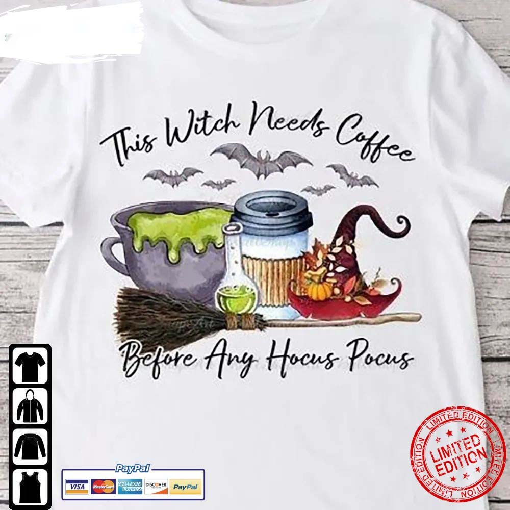 Halloween This Wich Needs Coffee Before Any Hocus Pocus SHIRT