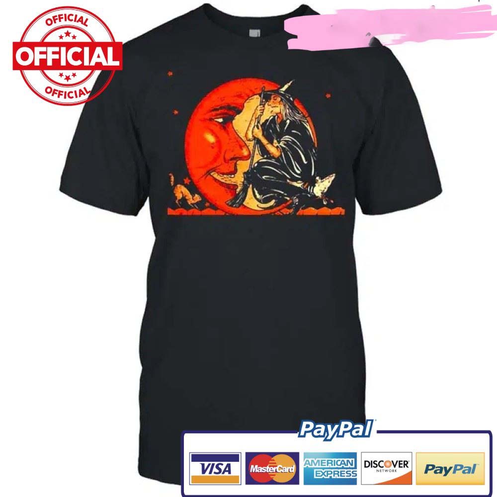 Hlloween Witch And Moon Great Vintage SHIRT