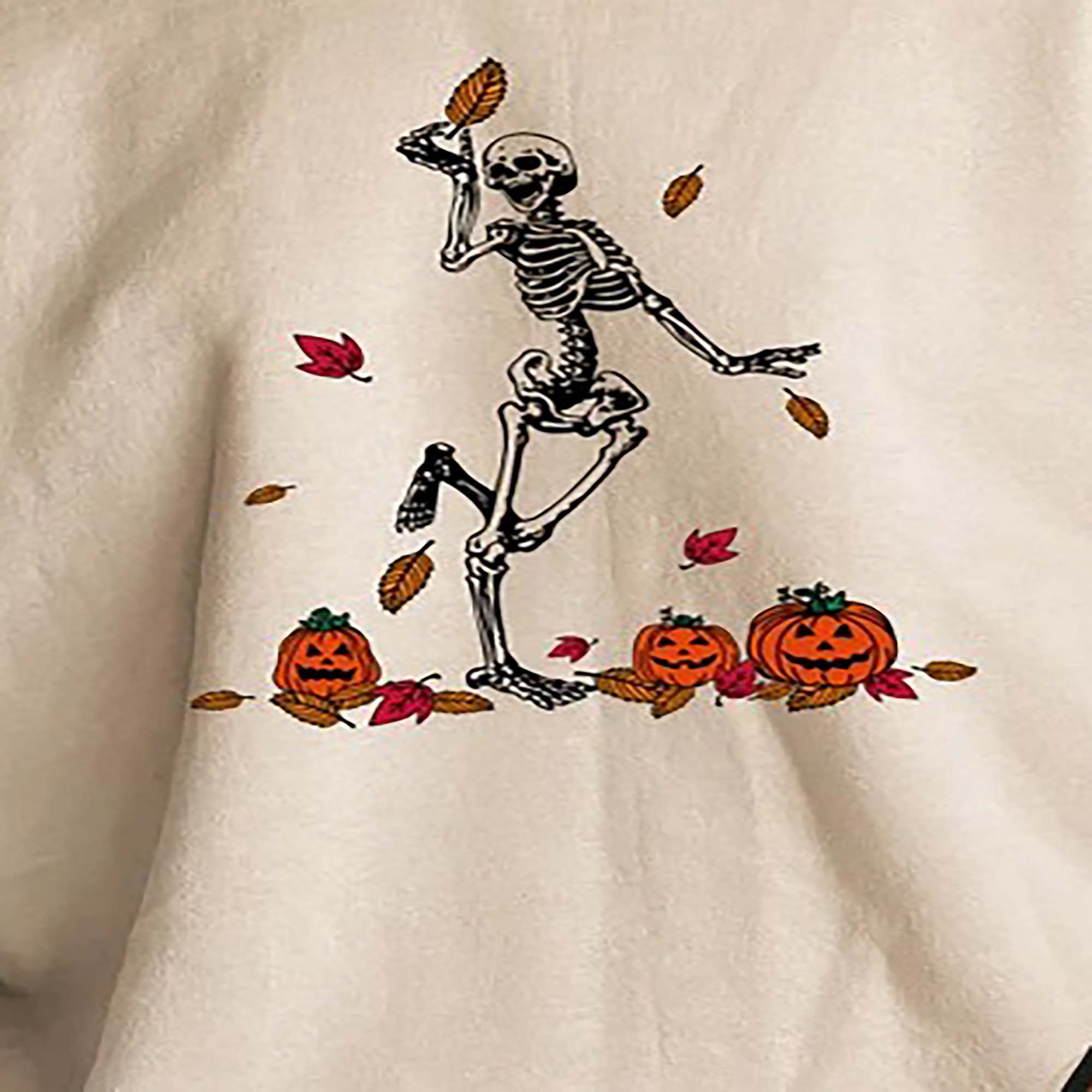Skeleton And Pumpkin Fall Shirt