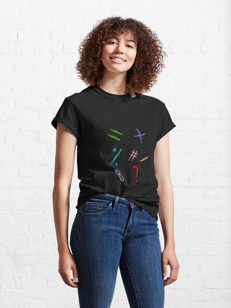 Colorful Math Sign Teacher shirt