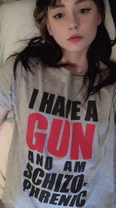 I Have A Gun And Am Schizo Phrenic shirt