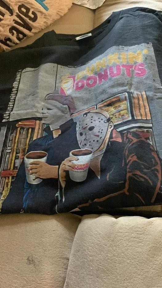 Pumpkin Donuts Horror Movie Characters Halloween shirt