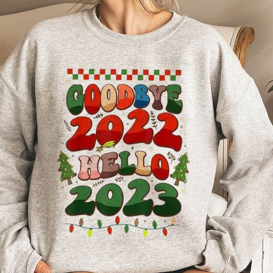Christmas Vintage Goodbye 2022 Hello 2023 Party shirt