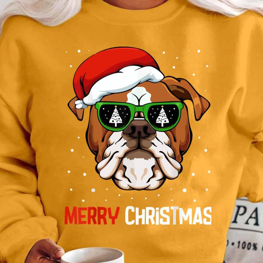 Cool Pug Santa Hat Westie Christmas Tree Dog shirt