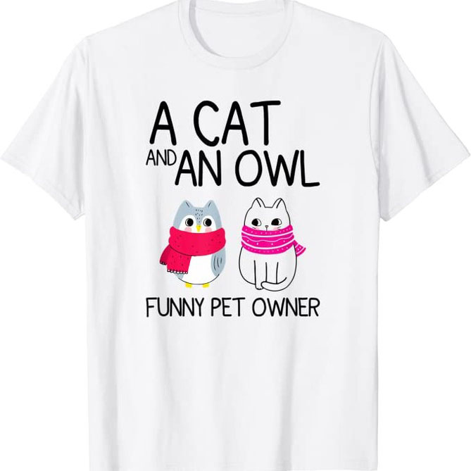 A cat and an wol funny pet owner shirt