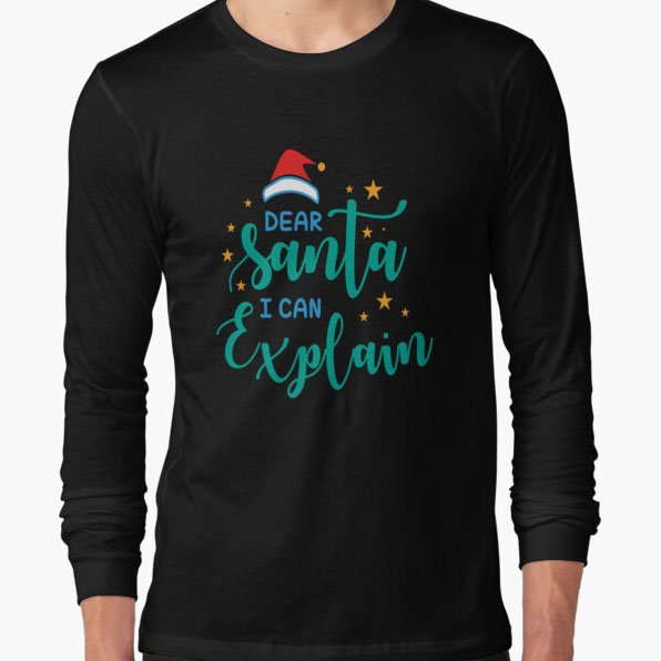 Dear Santa I can explain star hat Chritsmas shirt