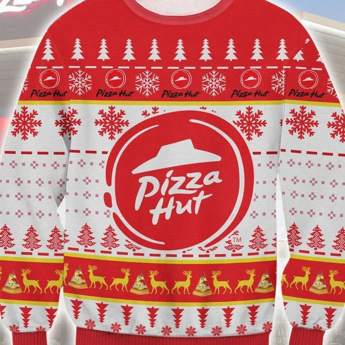 Christmas Pizza Hut Ugly Christmas shirt 3 Christmas Pizza Hut Ugly Christmas shirt