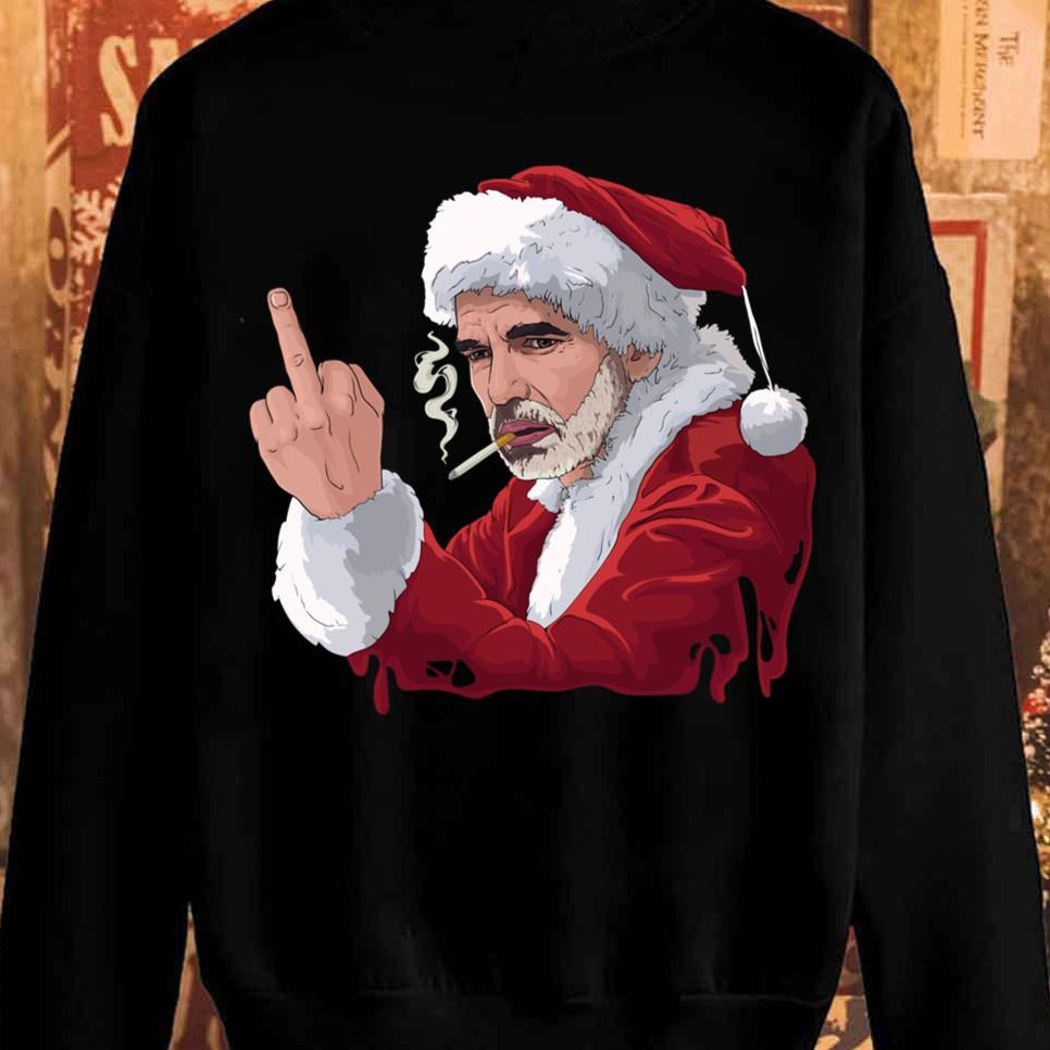 Animated Character In Bad Santa Funny Movie For Christmas shirt