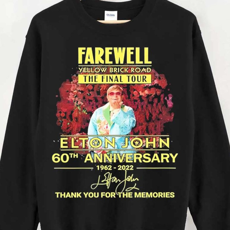 Brick Road The Final Tour 2022 Elton John Ammiversary shirt