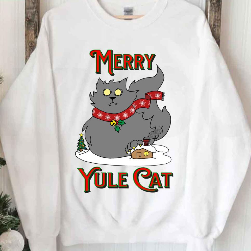 Funny Merry Yule Cat Christmas shirt