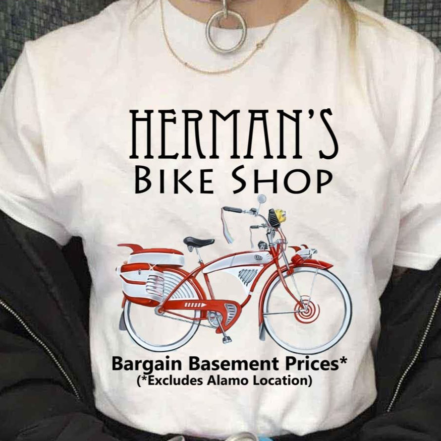 Herman’s Bike Shop Pee-Wee’s Big Adventure Art shirt