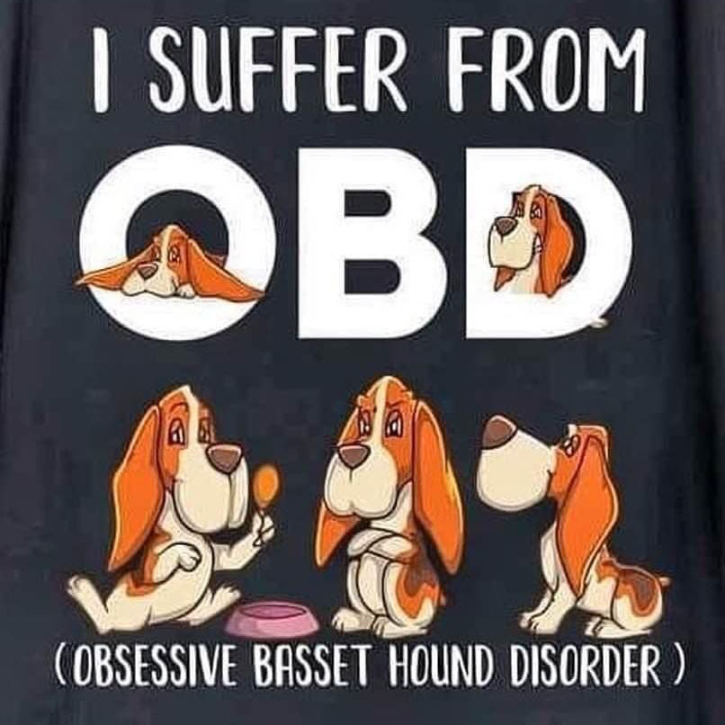 I suffer from OBD Obsessive Basset Hound Disorder shirt