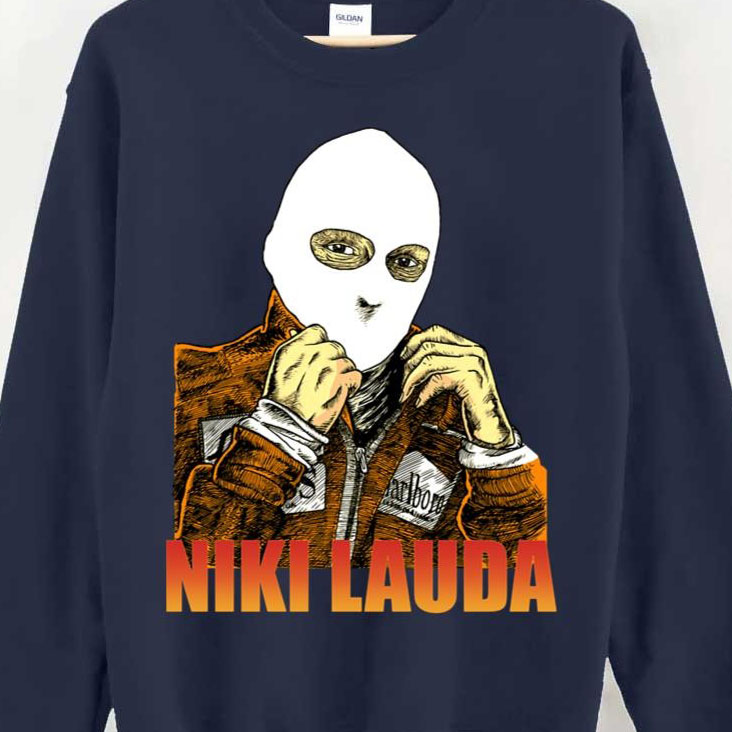 90s Design Niki Lauda Mask Icon shirt