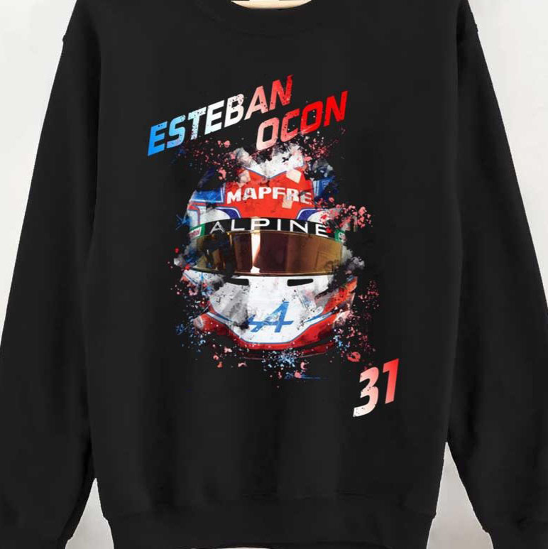 Aesthetic Design Helmet Esteban Ocon Formula 1 Racing shirt