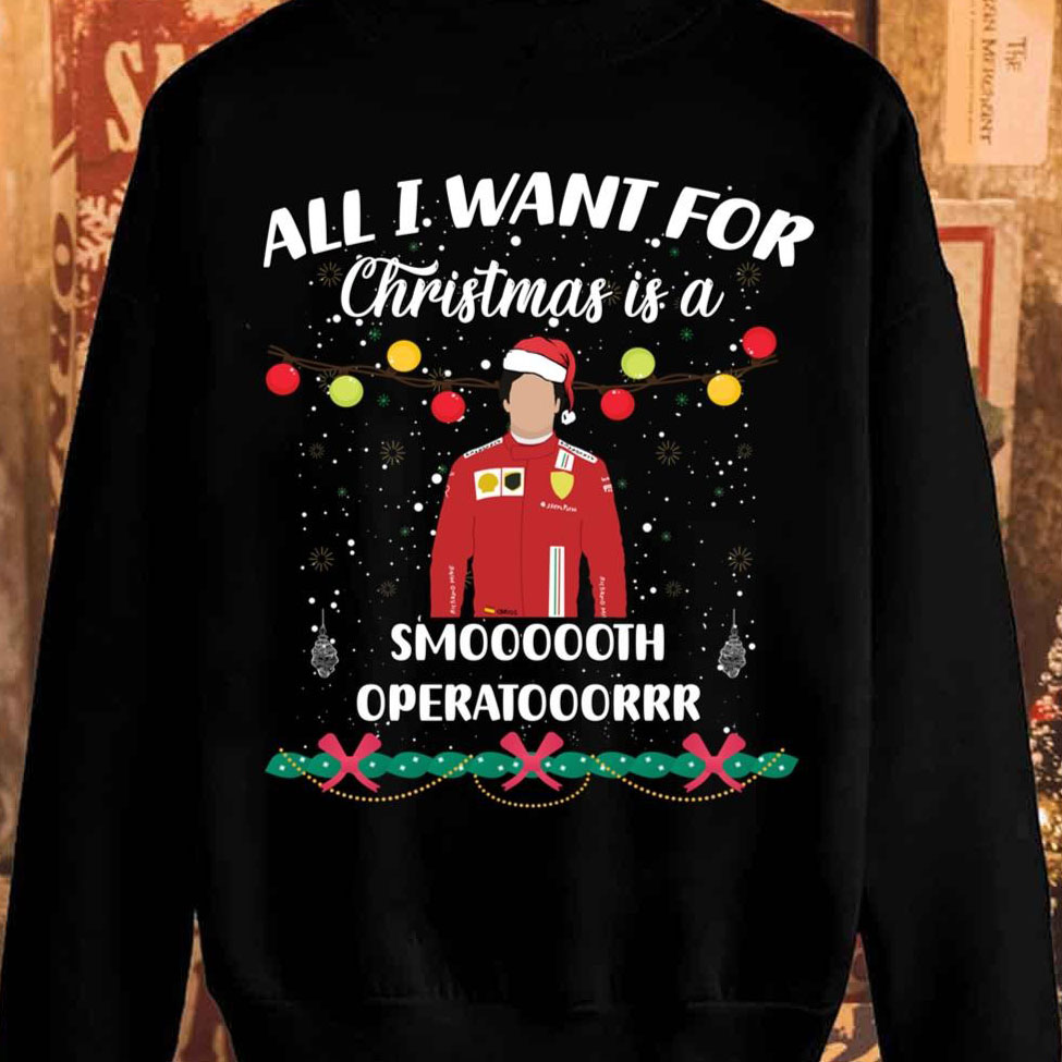 Car Racing All I Want For Christmas Is Carlos Sainz shirt