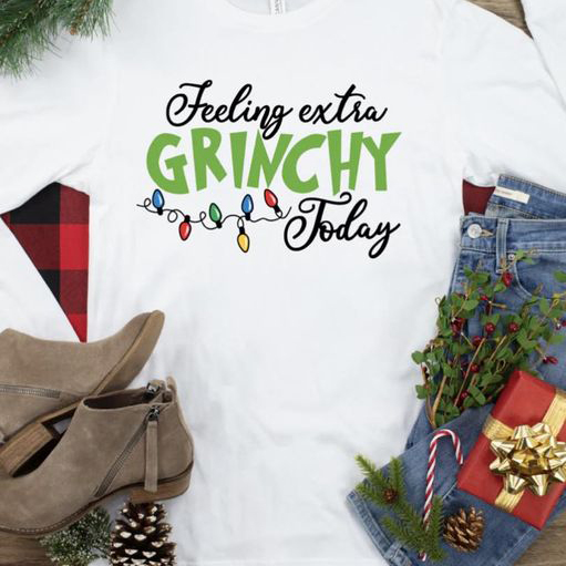 Felling extra Grinchy light christmas today shirt