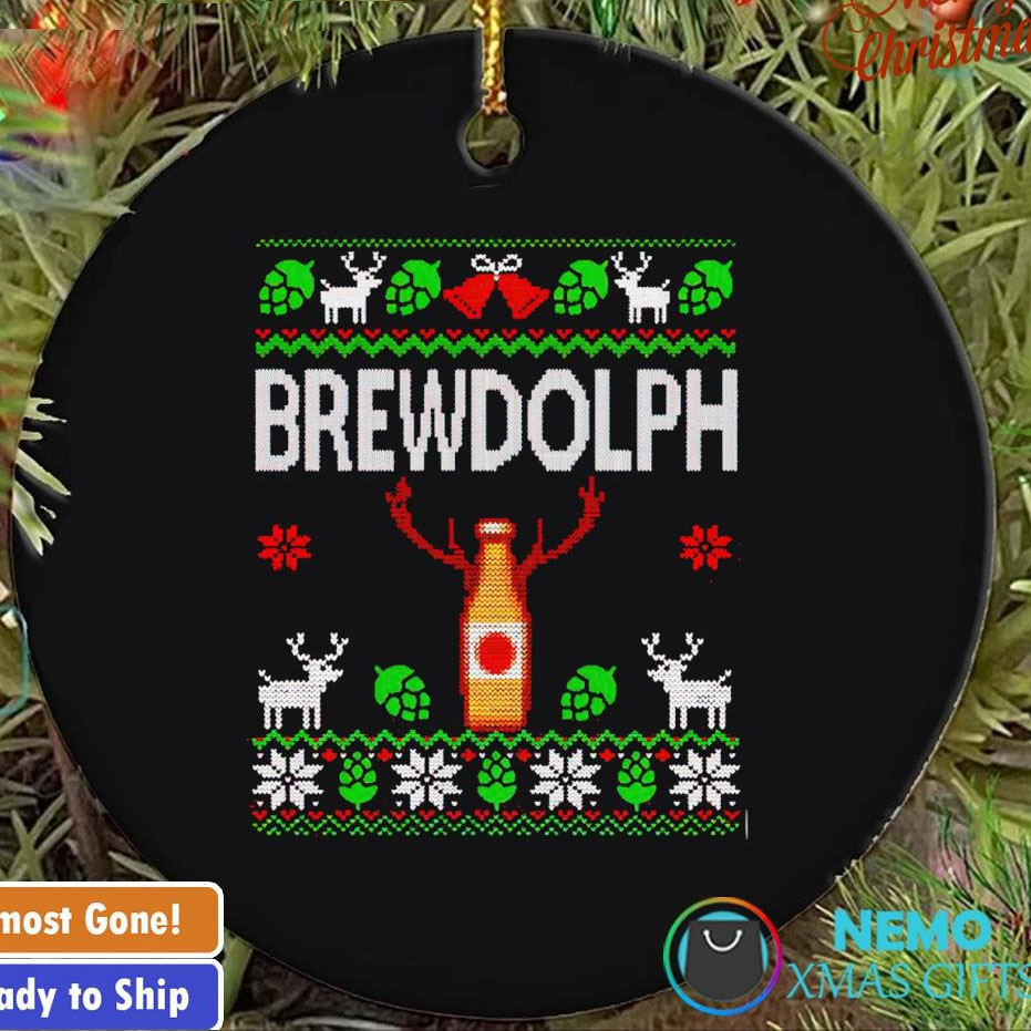 Brewdolph Rudolph beer Christmas ornament