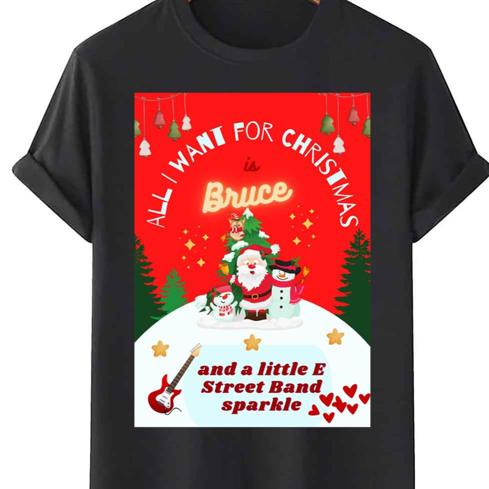 All I Want For Christmas Is Bruce and a little E street Band sparkle shirt