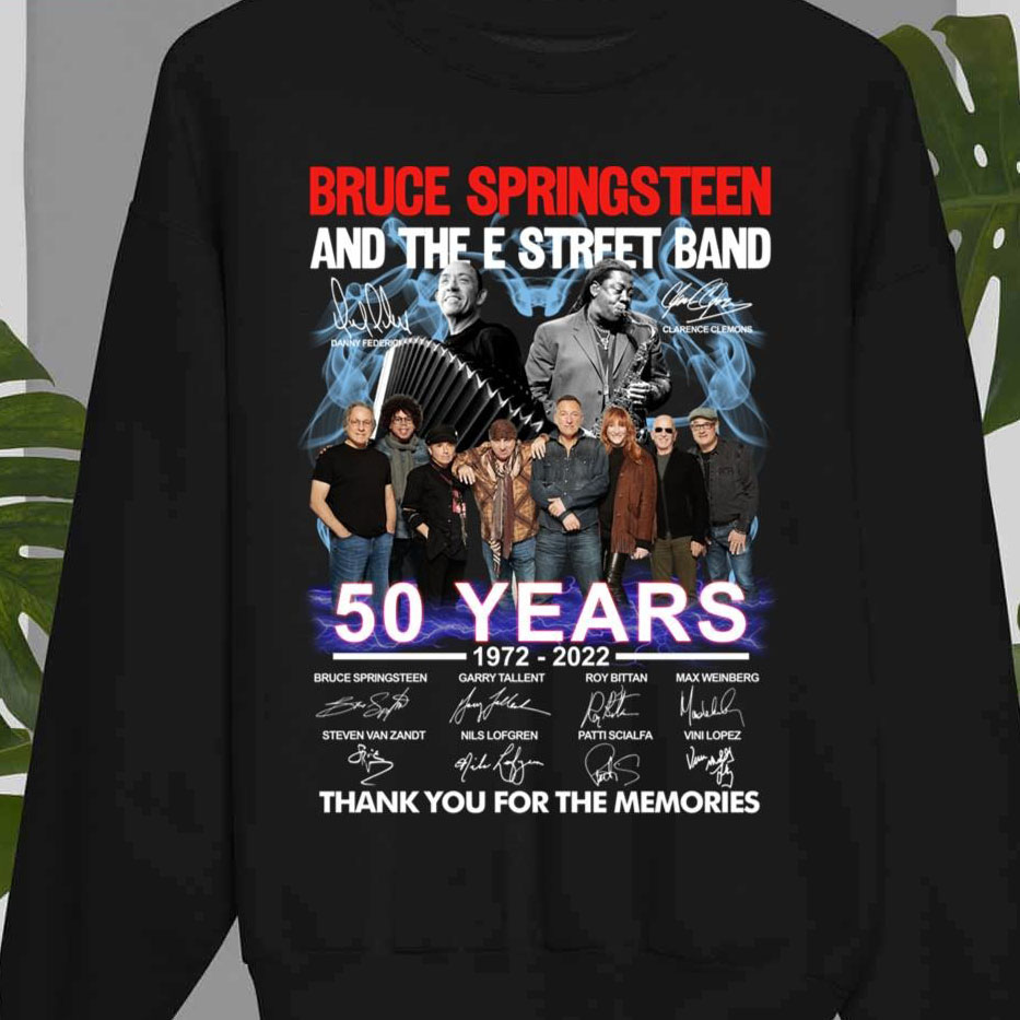 Brúcé Spríngstéén E Street Band 1972 2022 50 Years Signatures shirt