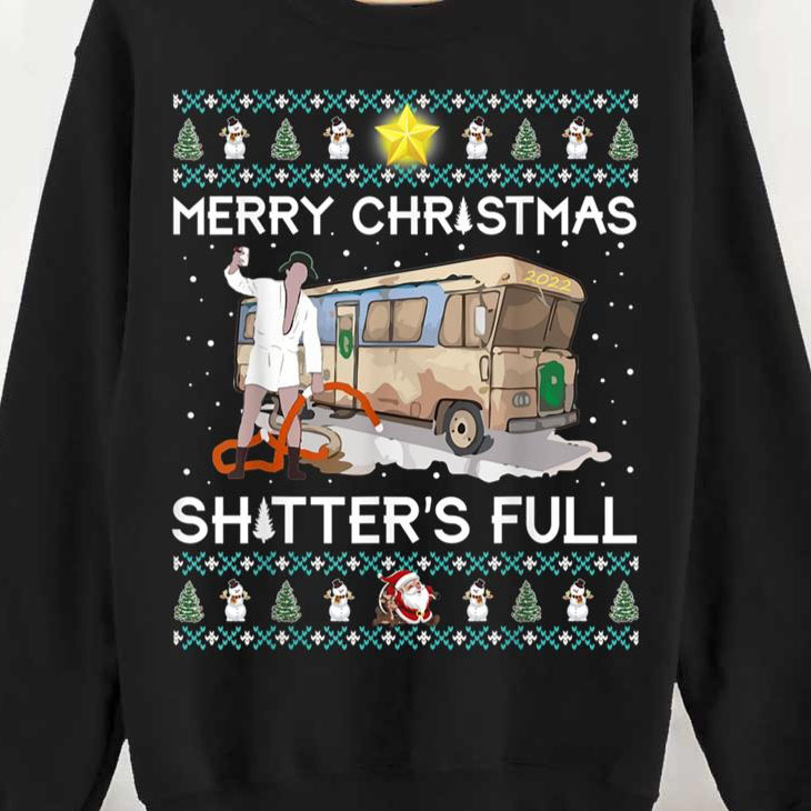 Merry Christmas Holiday The Shitter Was Full shirt