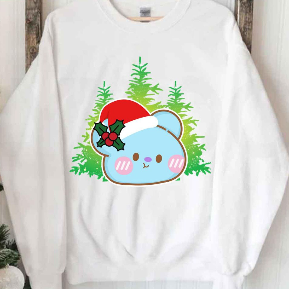 Bt21 Bts Santa Koya Rm Biased Merry Christmas Trees shirt