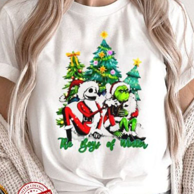 Grinch and Skellington family the boys of winter Christmas shirt