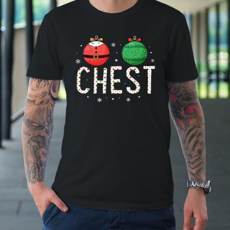 Chest Nuts Matching Funny Christmas Couples shirt