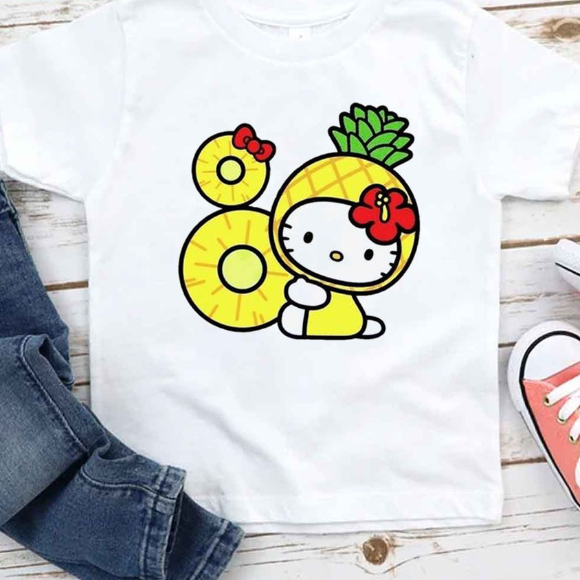 Love Pinapple Hello Kitty Cat Animation shirt