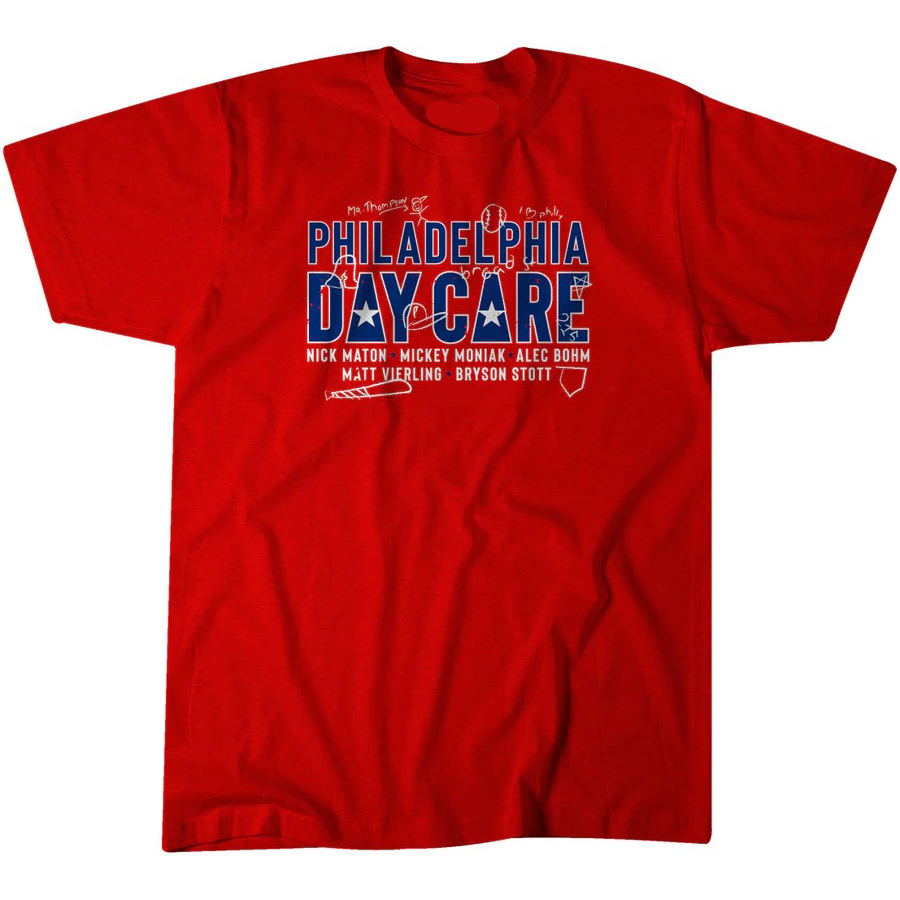 PHILADELPHIA DAY CARE SHIRT Alec Bohm, Bryson Stott, Nick Maton, Mickey  Moniak, Matt Vierling, Philadelphia Phillies - Ellieshirt