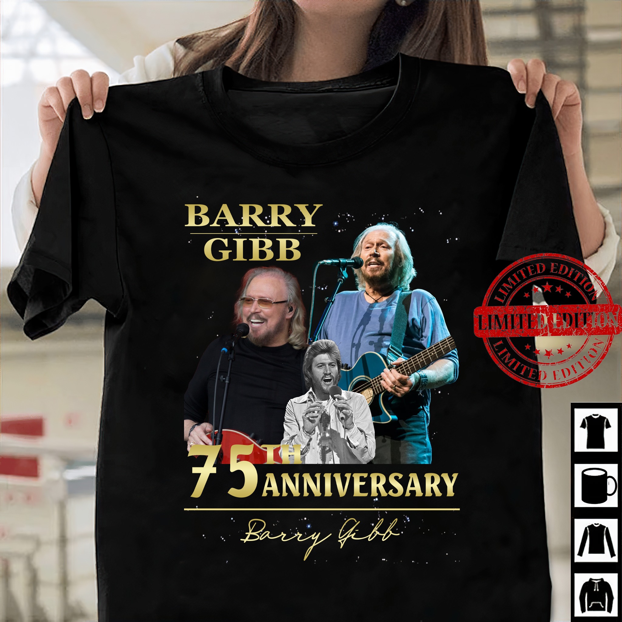 Barry Gibb 75th anniversary signature shirt 3 Barry Gibb 75th anniversary signature shirt